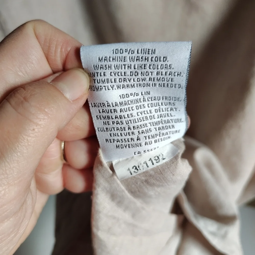 Restoration Hardware Beige 100% Linen Standard 24
